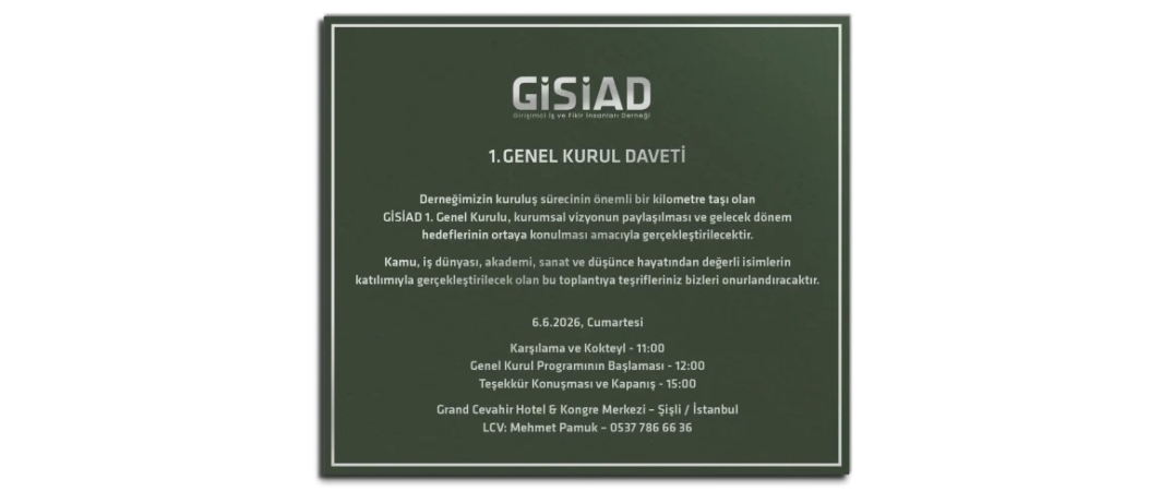 1. Olağan Genel Kurul Duyurusu